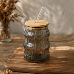 Wavy Glass Jar