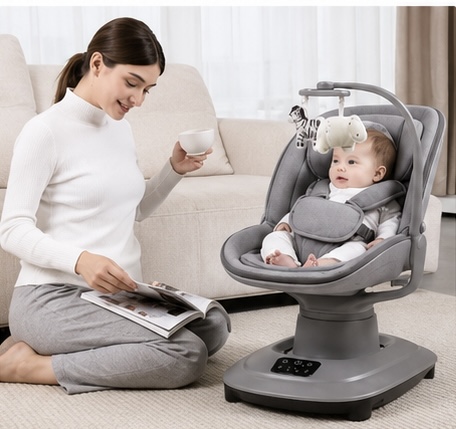 Deluxe Multi-Motion Baby Cradle - Image 6