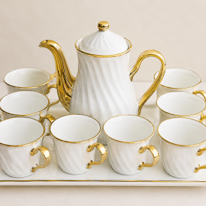 Luxury Tea Set - White & Gold