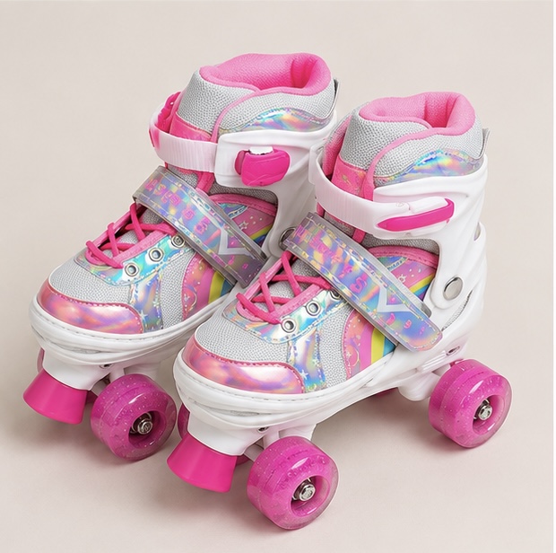 Kids Adjustable Roller Skates - 8 Pieces Kit
