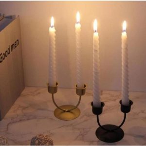 Golden Metal Candle Stand for Home & Events
