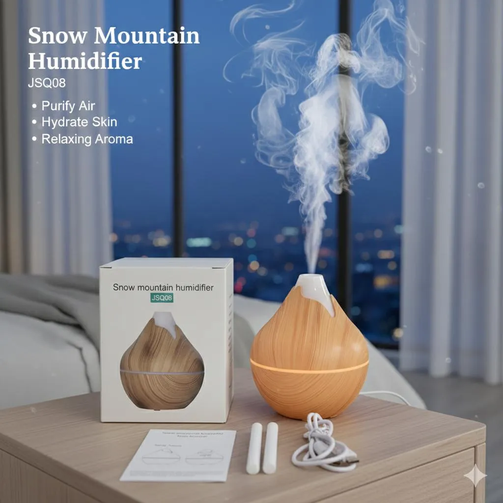 Snow Mountain Humidifier Wood Grain Brown - Image 2