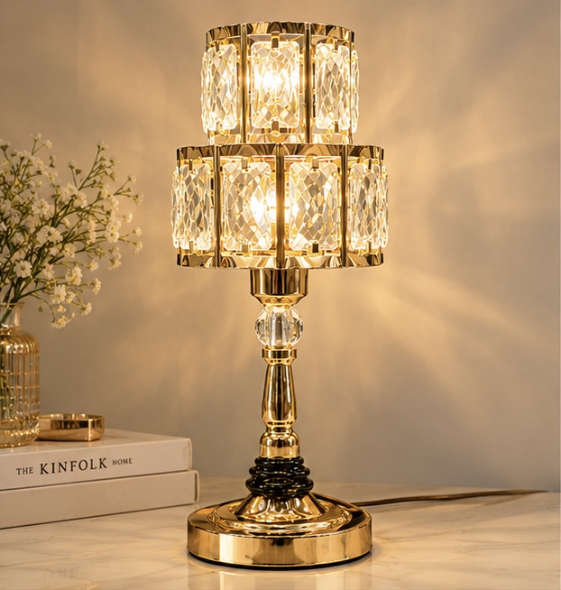 Crystal Glow Table Lamp 2 Pc - Image 4